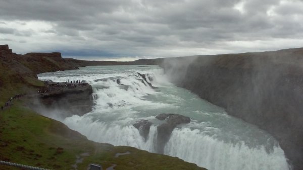 The Gullfoss Waterfall in the “Golden Circle.”